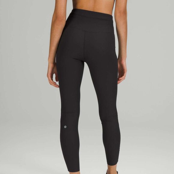 Lululemon Base Pace High-Rise Ribbed Black Yoga Tight Pant 25" Size 2 - Picture 4 of 5
